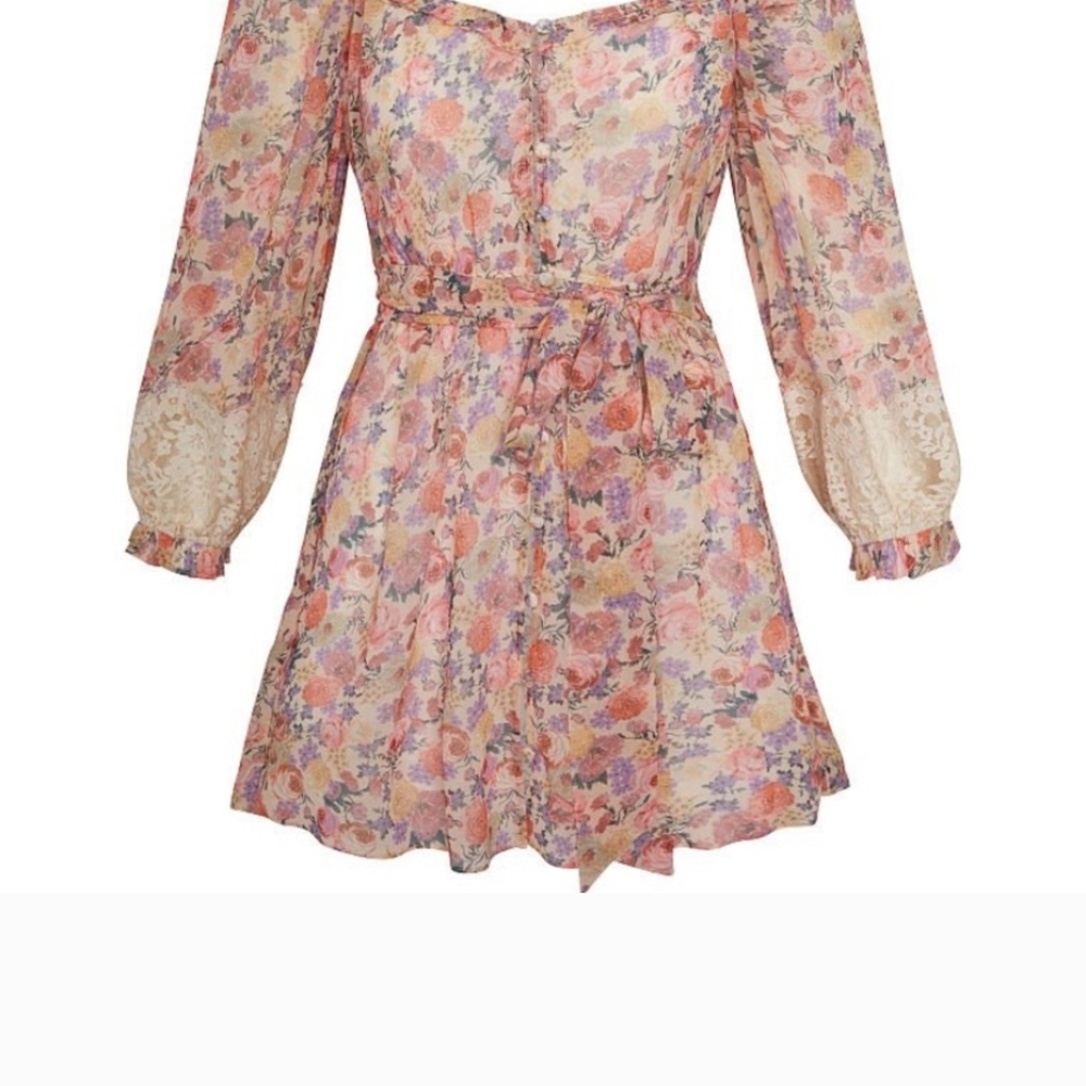 For Love And Lemons Multicolor Floral Dress